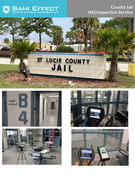 County Jail IAQ Inspection Service - Sani Effect Commercial Project