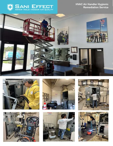 HVAC Air Handler Hygienic Remediation Service - Sani Effect Commercial Project