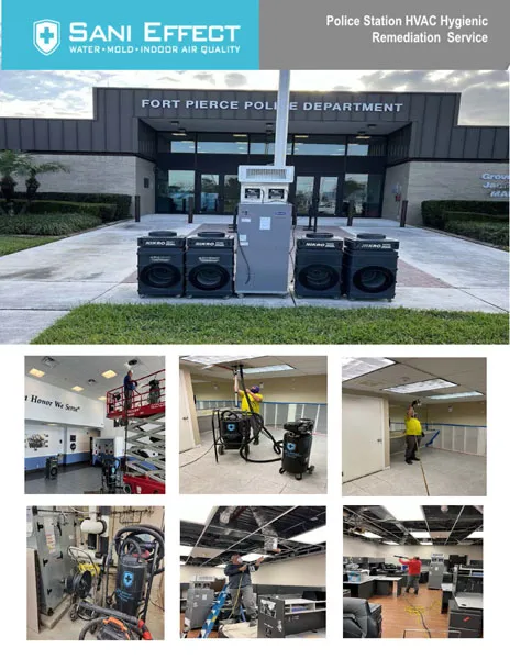 Police Station HVAC Hygienic Remediation Service - Sani Effect Commercial Project
