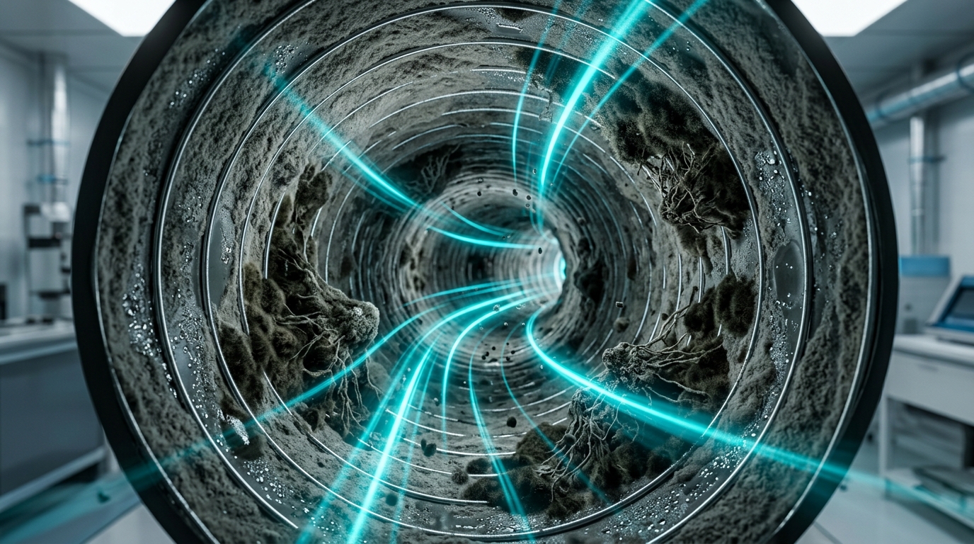 Interior Cross Section View of Flexible Duct Mold Colonization