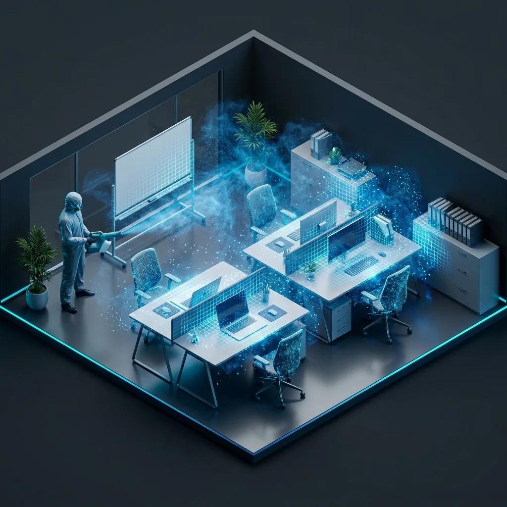Sani Effect Electrostatic Application Science 3D Diorama