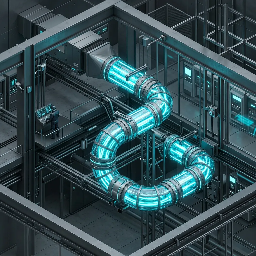 Glowing Air Blue Duct Technology